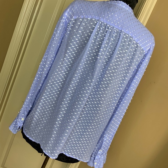 J Crew Top Silk Sheer Lavender Button Size 14T #L1 - Picture 4 of 6